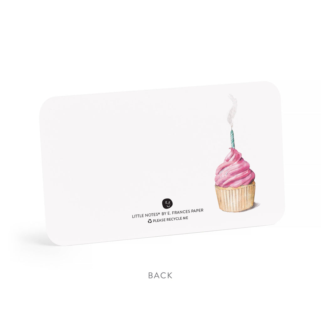Pink Cupcake Little Notes® paper notes with cupcake design from E. Frances Paper, perfect for notes and reminders.