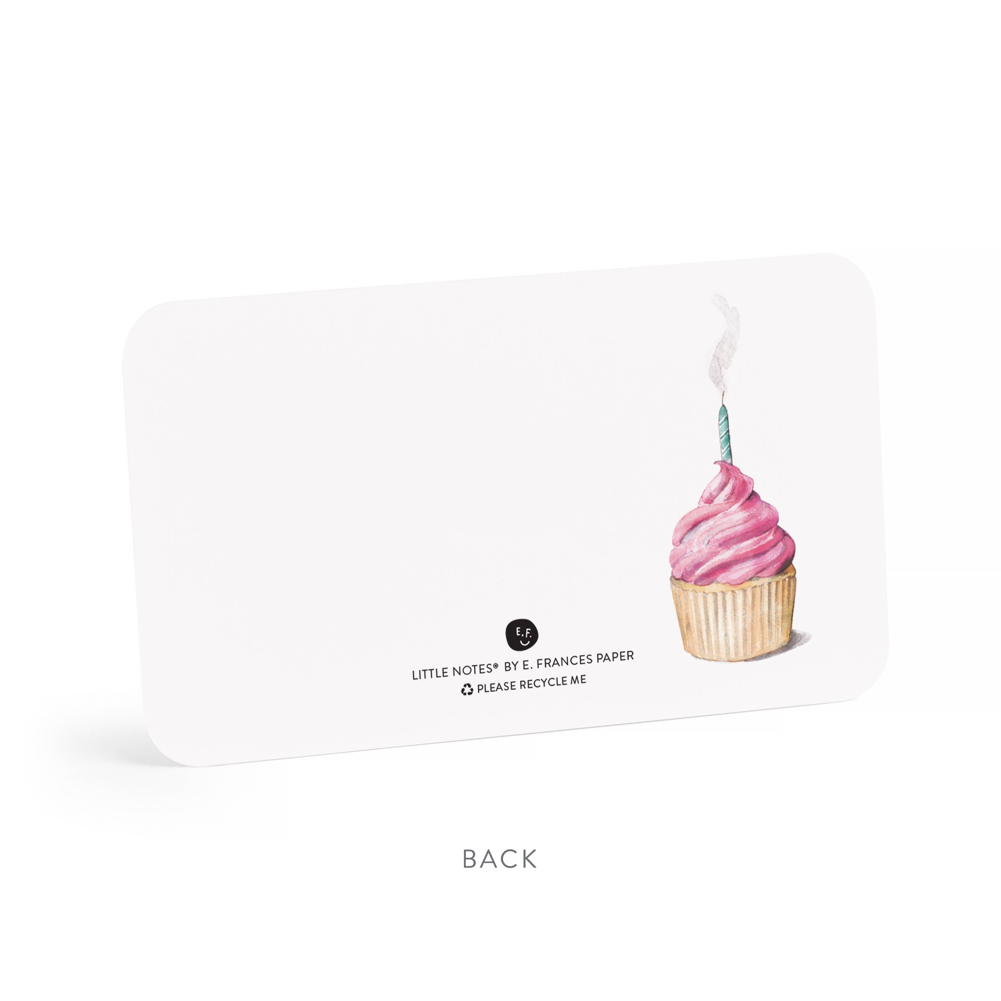 Pink Cupcake Little Notes® paper notes with cupcake design from E. Frances Paper, perfect for notes and reminders.