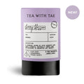 Berry Blossom Herbal Mini Tea Tube from Tea with Tae showing five tea bags in a colorful, decorative package.