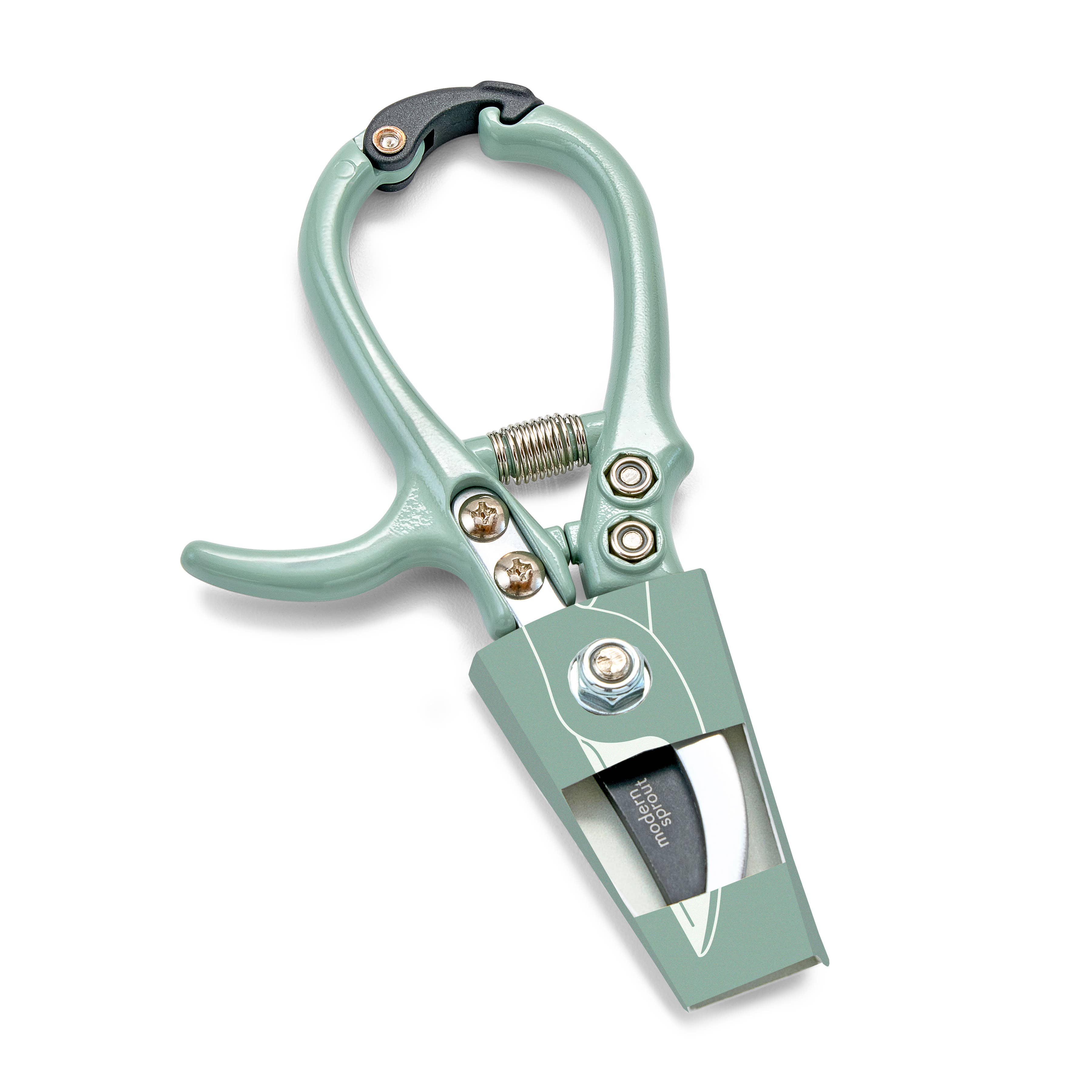 Modern Sprout garden pruners with ergonomic handles and sharp blades for precise cutting of garden plants and shrubs.