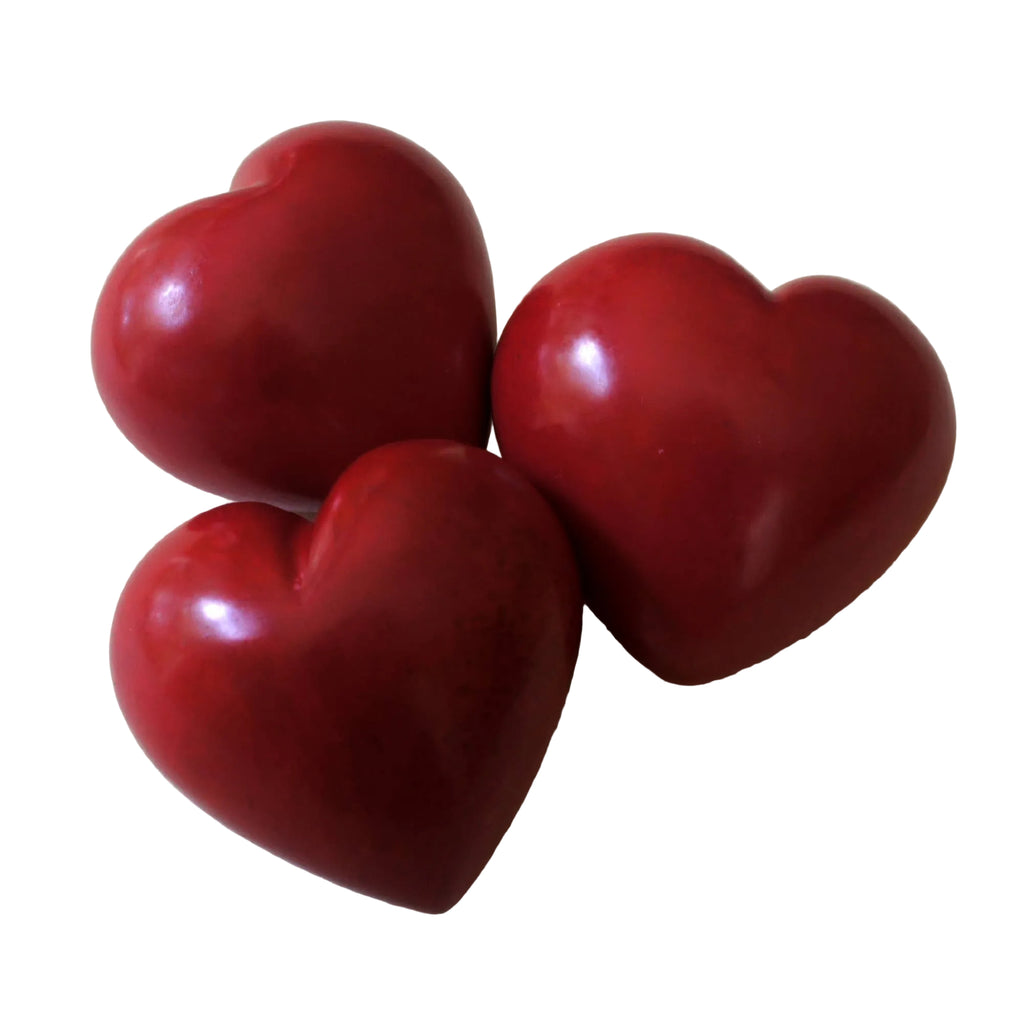 Red large heart-shaped paperweight from Venture Imports LLC, made of sturdy paper material, decorative desk accessory.