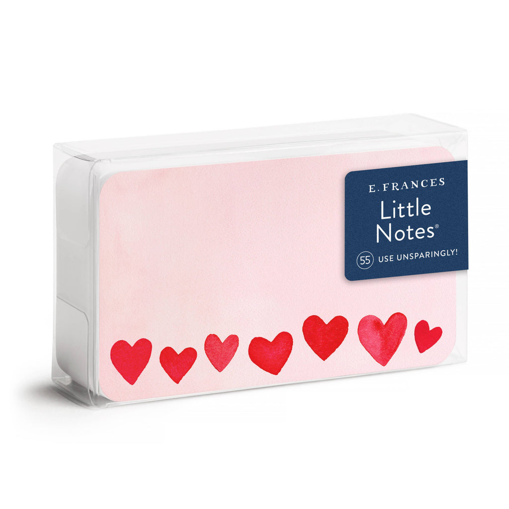 E. Frances Mini Hearts Blush Little Notes paper with pink heart design, small stationery notes from E. Frances Paper.