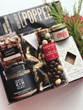 Poppins & Post gift box with rich espresso and dark chocolate, featuring assorted chocolates in elegant packaging.