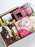 In Full Bloom gift box from Poppins & Post featuring beautifully arranged floral-themed gifts in a decorative box.