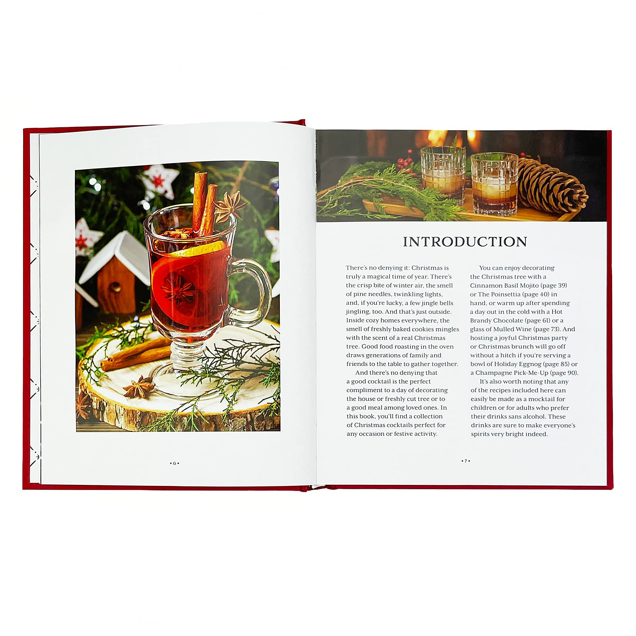 Art of Mixology book by Cottage Door Press featuring festive Christmas cocktail recipes and colorful drink illustrations.