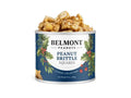 Belmont Peanuts Holiday Peanut Brittle Squares, crunchy snack with caramelized peanut brittle in festive packaging