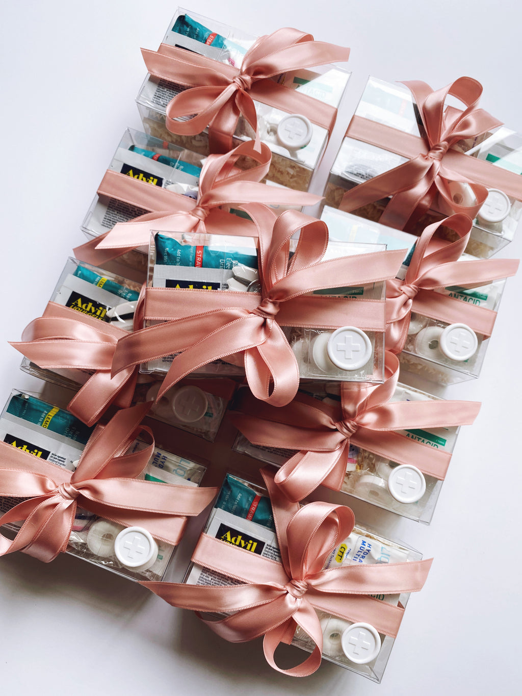 Set of 10 Poppins & Post recovery kits with essential tools and supplies for health and wellness recovery.