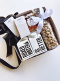 Set of 24 wedding welcome gift boxes from Poppins & Post, featuring elegant packaging for special occasions.